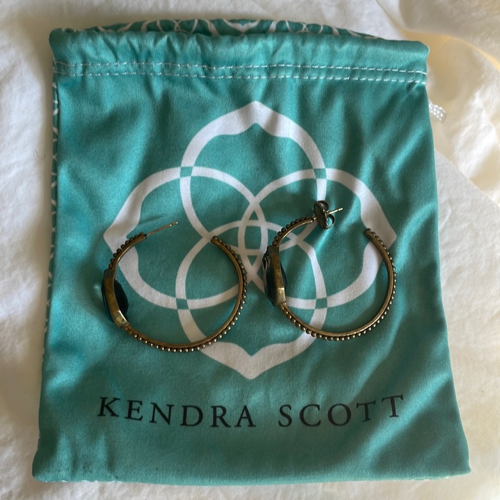 Kendra Scott Bronze Gem Hoop Earrings